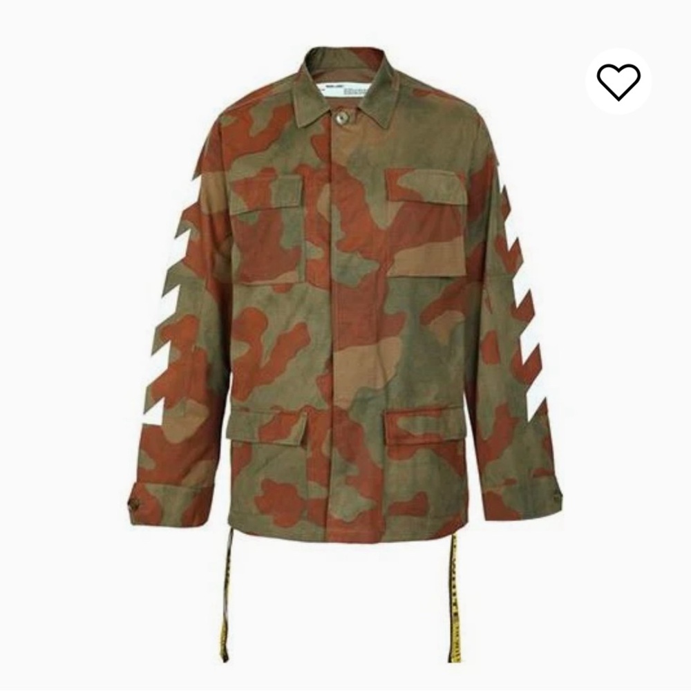 🎉HP 4/10🎉 ✨NEW LISTING✨ Off-White Mens Arrows Sketch Camouflage Cotton Jacket